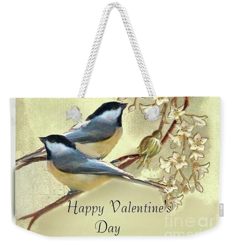 Valentine Day Weekender Tote Bag featuring the photograph Valentine Day Vintage Postcard by Janette Boyd