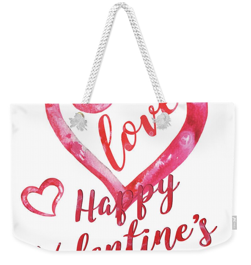 Valentine Weekender Tote Bag featuring the painting Valentine by Debbie DeWitt