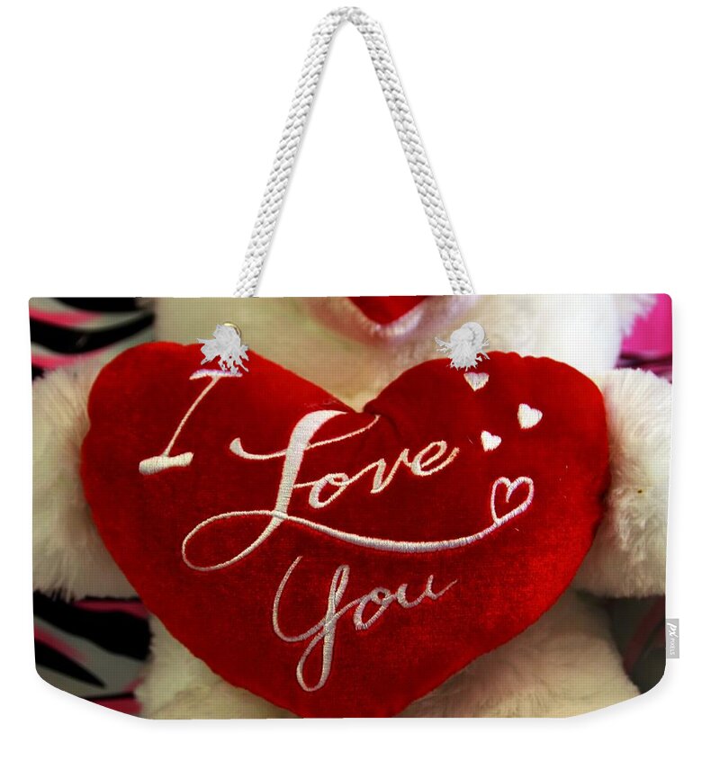 Valentine's Weekender Tote Bag featuring the photograph Valentine's Day decoration by Karl Rose