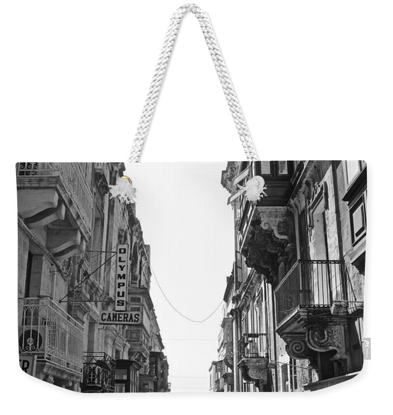 Streets Weekender Tote Bag featuring the photograph Valletta by Jonathan Kerckhaert