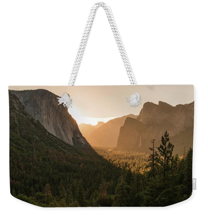 Yosemite National Park Weekender Tote Bag featuring the photograph Valley Shadows by Kristopher Schoenleber