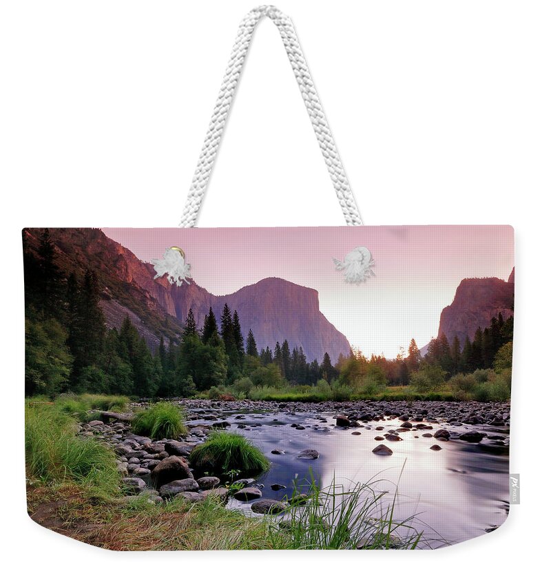 Yosemite National Park Weekender Tote Bag featuring the photograph Valley View Sunrise by Nicholas Blackwell