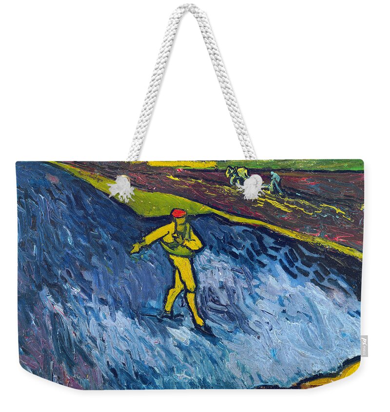 1888 Weekender Tote Bag featuring the photograph VAN GOGH: THE SOWER, c1888 by Granger