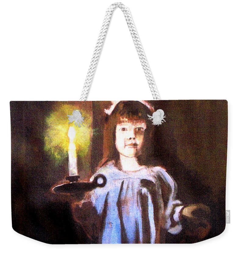 Vanessa Weekender Tote Bag featuring the painting Vanessa II by Seth Weaver