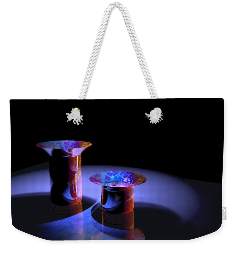 3d Weekender Tote Bag featuring the digital art Vase 2 by Paul Gaj