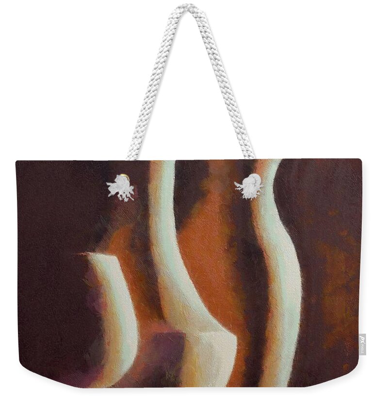 Vases Weekender Tote Bag featuring the painting Vases by Dragica Micki Fortuna