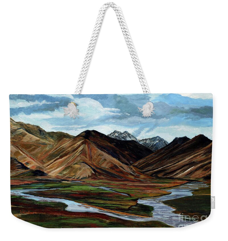 Oil Weekender Tote Bag featuring the painting Vast by William Band