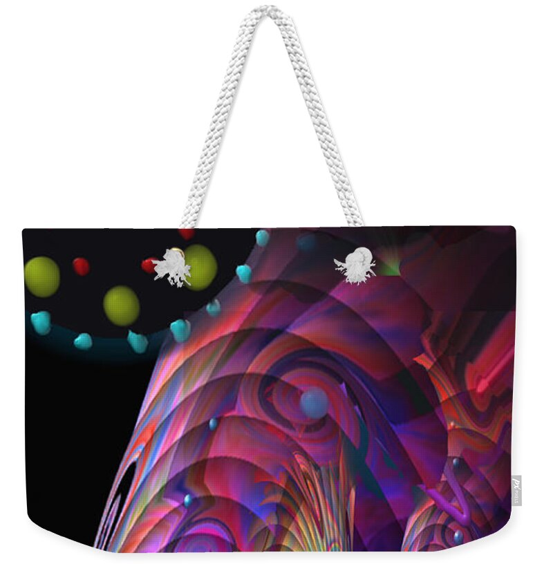 Planets Weekender Tote Bag featuring the painting Vegas Dreams by Kevin Caudill