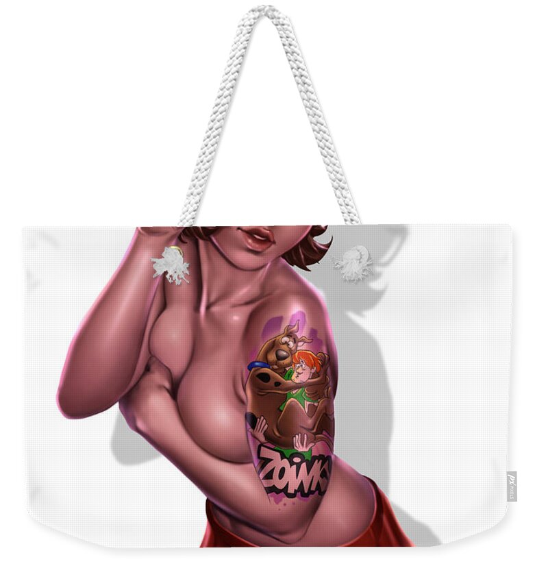 Pete Weekender Tote Bag featuring the painting Velma by Pete Tapang