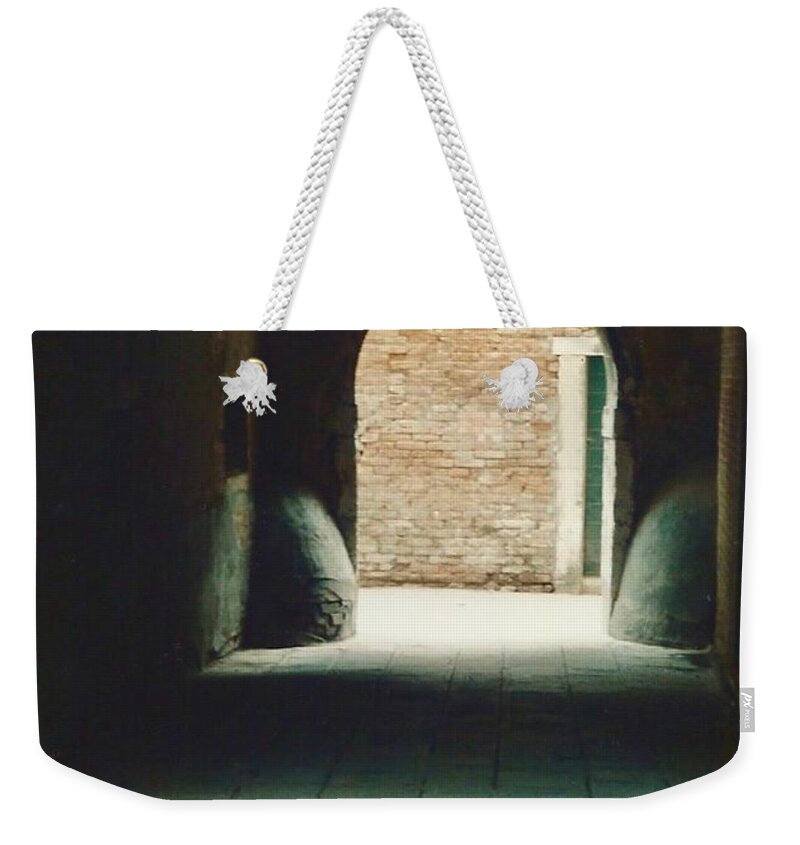 Venice Shadows Mysterious Weekender Tote Bag featuring the photograph Venice Arch by J Doyne Miller