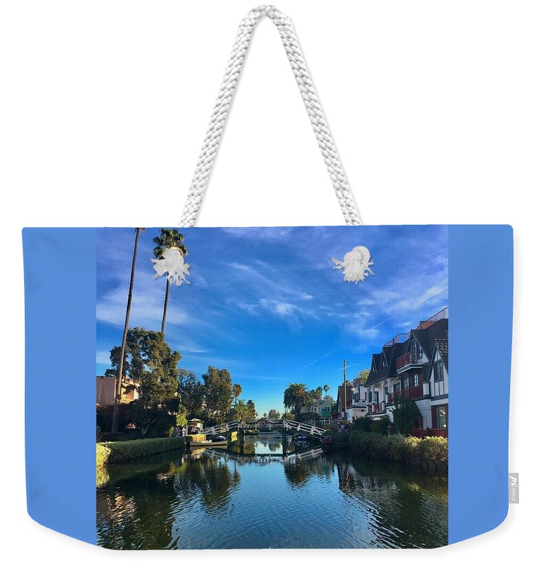 Nature Weekender Tote Bag featuring the photograph Venice Canal Reflections 11 by Christine McCole