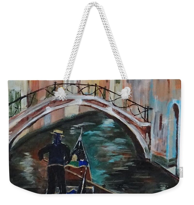 Diane Arlitt Weekender Tote Bag featuring the painting Venice Morning by Diane Arlitt