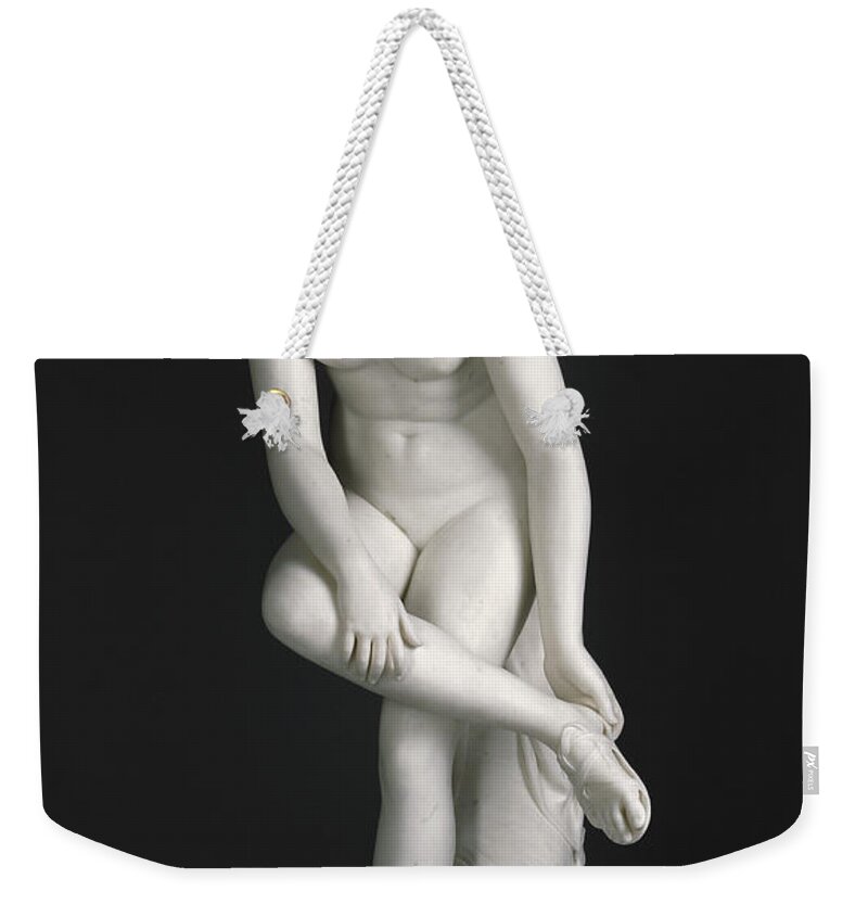 Venus Weekender Tote Bag featuring the sculpture Venus by Joseph Francis Nollekens