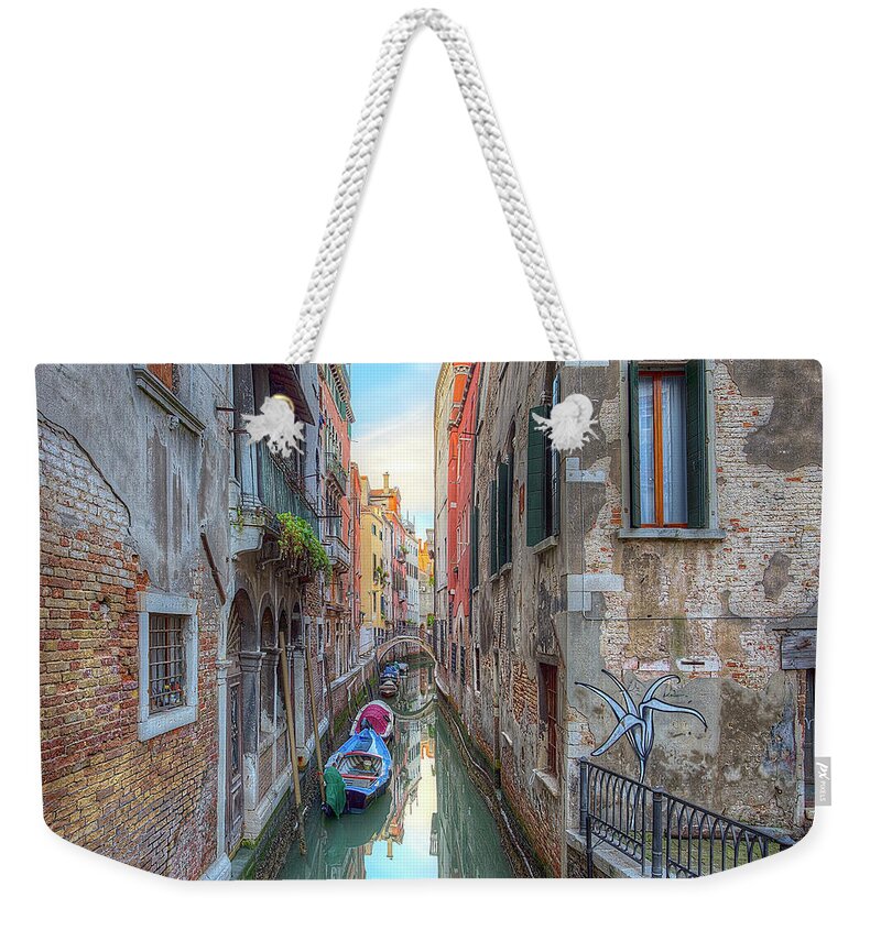 Venice Weekender Tote Bag featuring the photograph Venusian Textures by Peter Kennett