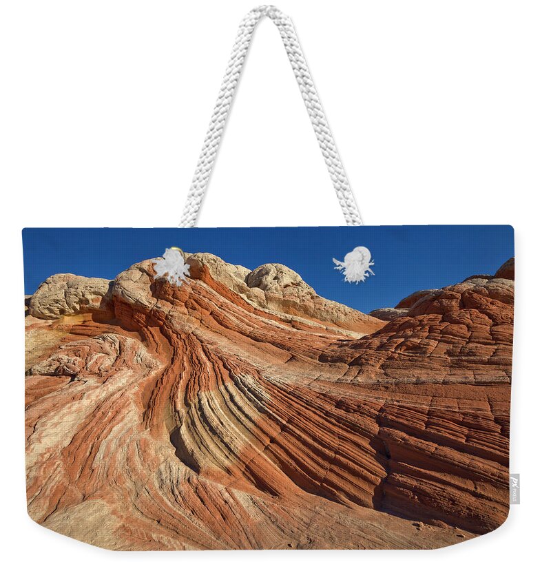 00559281 Weekender Tote Bag featuring the photograph Vermillion Cliffs Sandstone by Yva Momatiuk John Eastcott
