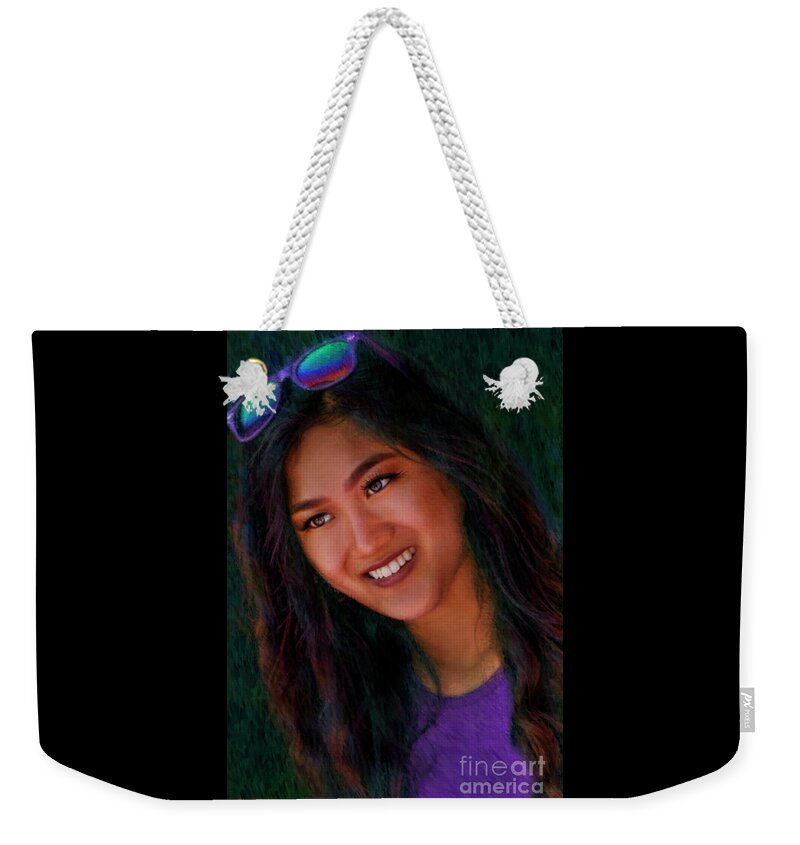 Veronica Chin Weekender Tote Bag featuring the photograph Veronica Chin by Blake Richards