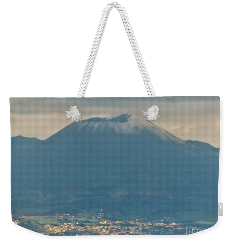 Italy Weekender Tote Bag featuring the photograph Vesuvius in Winter by Laurie Morgan