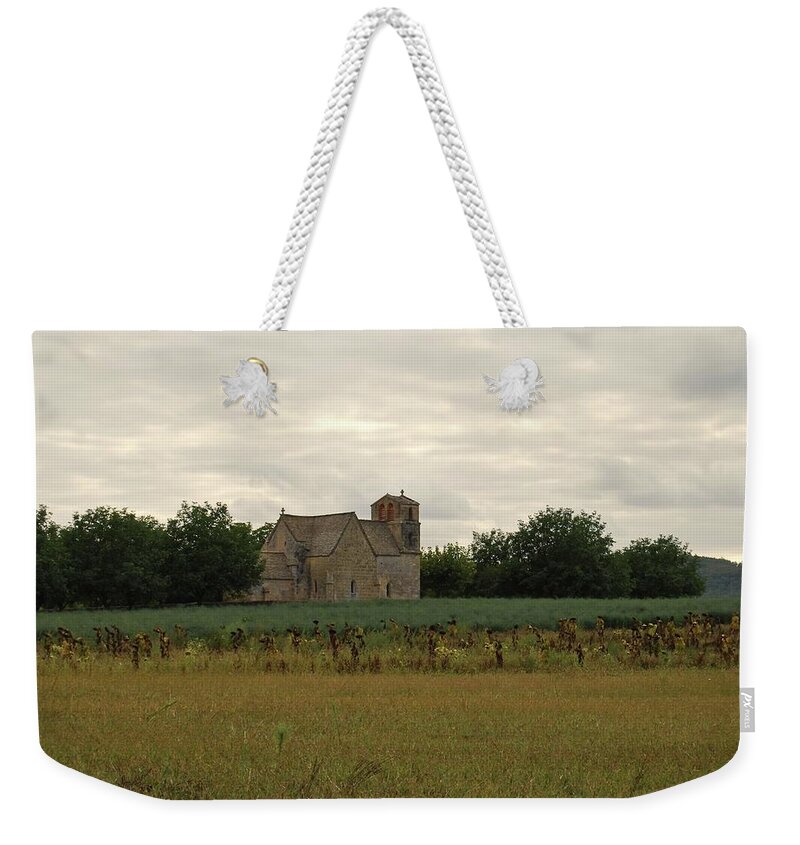 Church Weekender Tote Bag featuring the photograph Vezac Church 1300 by Pierre Dijk