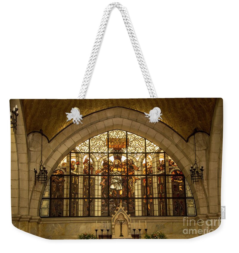 Christian Art Weekender Tote Bag featuring the photograph Via Dolorosa 2nd Station by Adriana Zoon