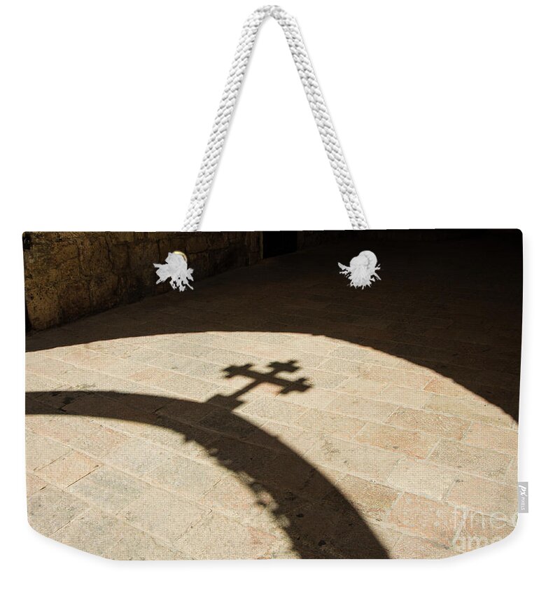 Christian Art Weekender Tote Bag featuring the photograph Via Dolorosa 9th Station by Adriana Zoon
