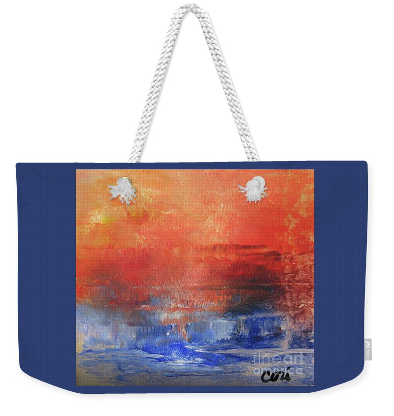 What Get For Weekender Tote Bag featuring the painting Vibrance of Fall by Corinne Carroll