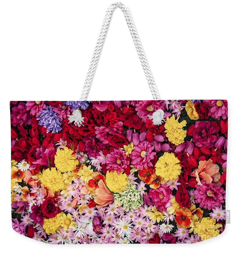 Flowers Weekender Tote Bag featuring the photograph Vibrant Life by David Millenheft