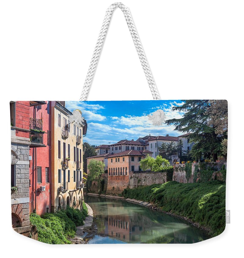 Italy Weekender Tote Bag featuring the photograph Vicenza Riverside by Rich Isaacman