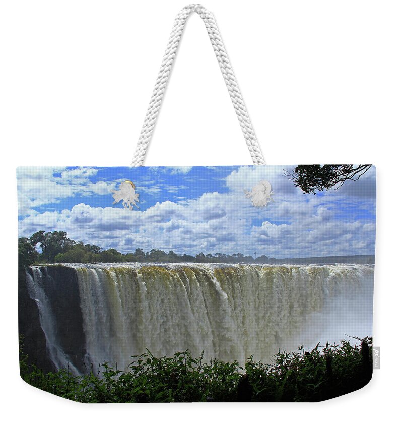 Victoria Falls Weekender Tote Bag featuring the photograph Victoria Falls Zimbabwe by Richard Krebs