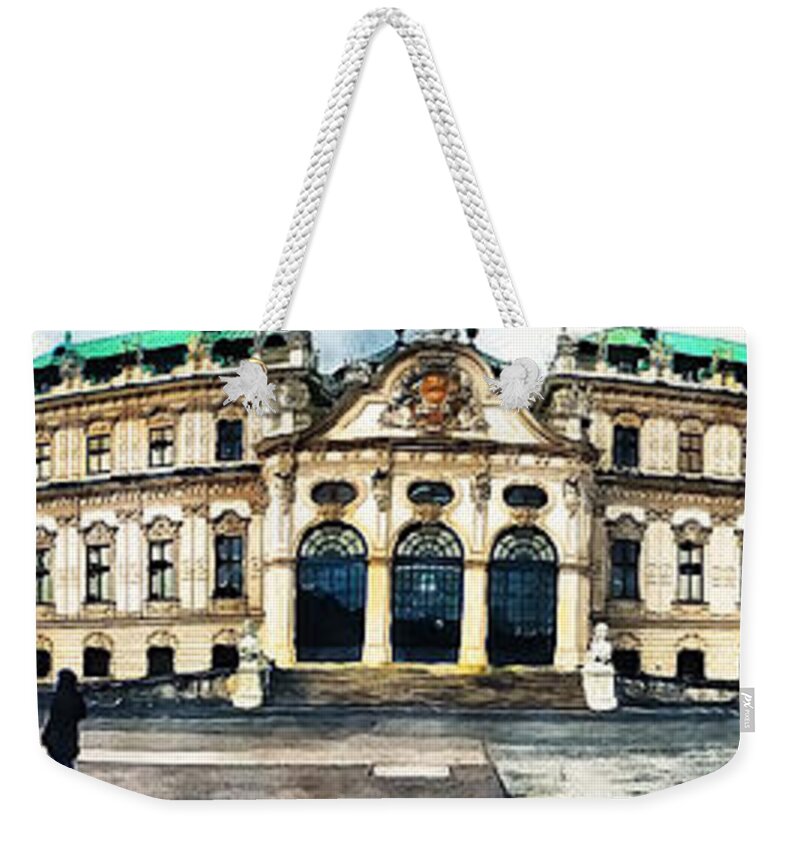 Vienna Weekender Tote Bag featuring the painting Vienna Belvedere watercolor by Justyna Jaszke JBJart