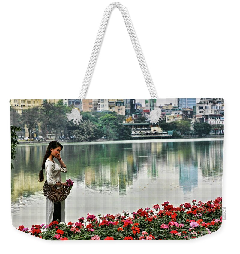 Vietnam Weekender Tote Bag featuring the photograph Vietnamese Beauty I by Chuck Kuhn