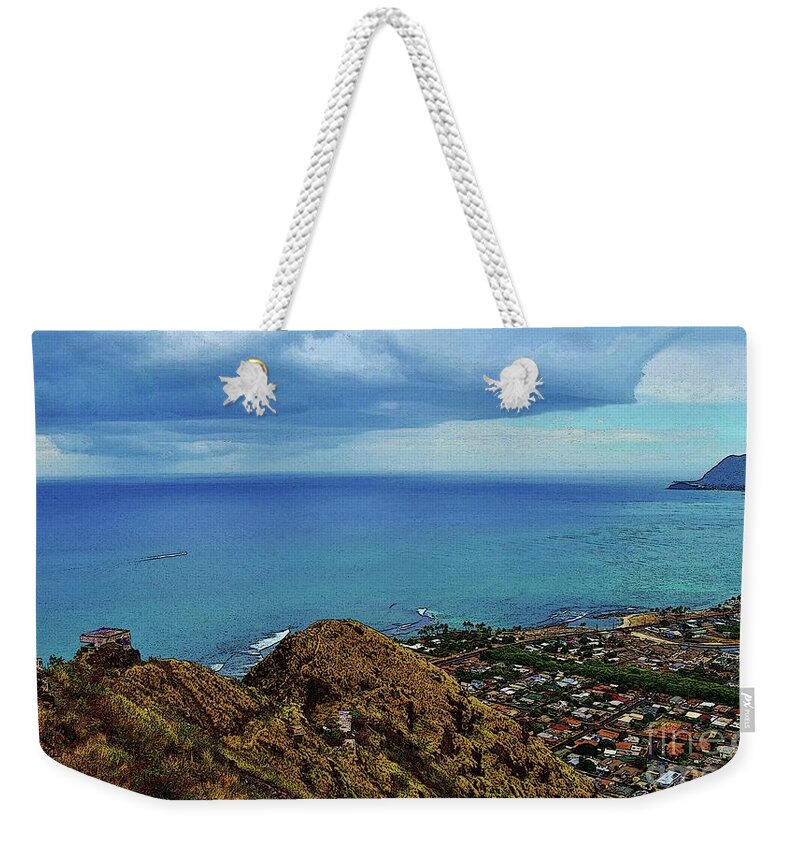 Puu O Hulu Weekender Tote Bag featuring the photograph View From Pillbox by Craig Wood