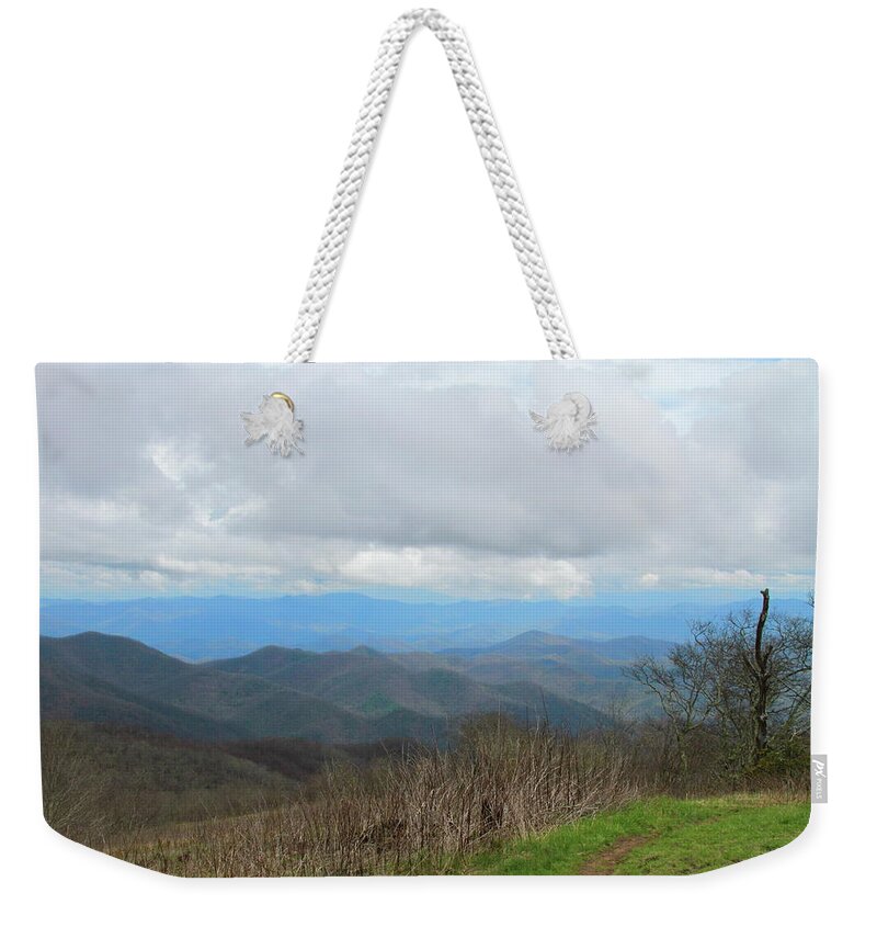 Nantahala National Forest Weekender Tote Bag featuring the photograph View From Silers Bald 2015d by Cathy Lindsey
