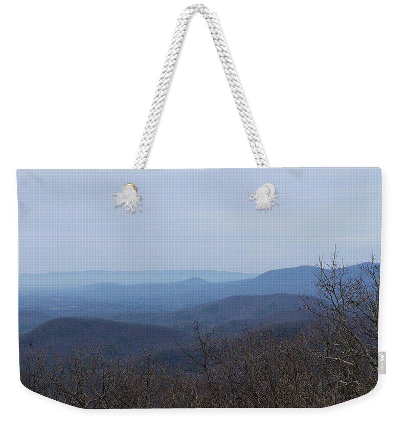 Blue Ridge Weekender Tote Bag featuring the photograph View from Springer Mountain by Paul Rebmann