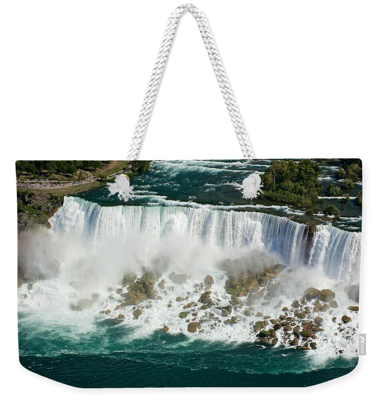 Amercian Falls Weekender Tote Bag featuring the photograph View from the Top I by Kathi Isserman