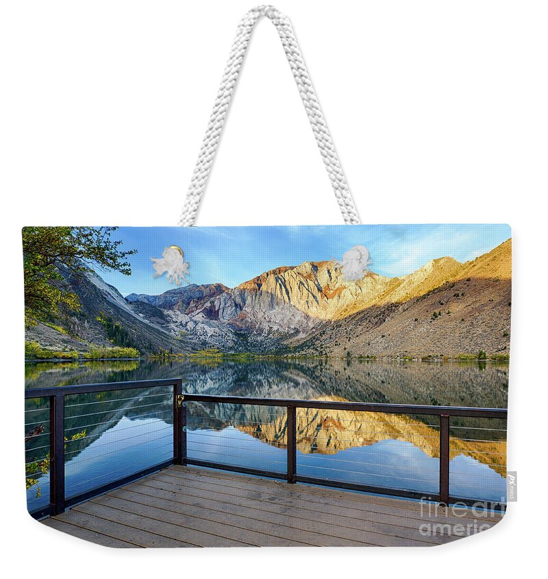 Eastern Sierra Weekender Tote Bag featuring the photograph View Of Convict Lake by Mimi Ditchie