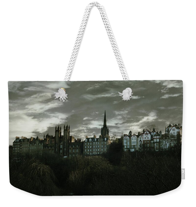 Architecture Weekender Tote Bag featuring the photograph view of Edinburgh II by Cambion Art