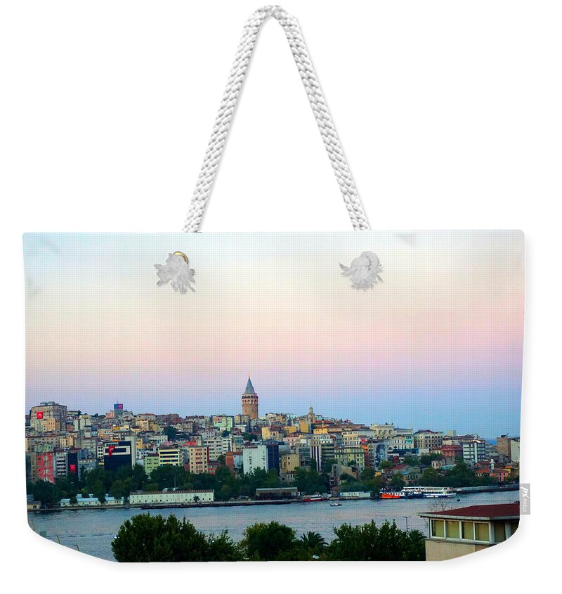 Bosphorus Weekender Tote Bag featuring the photograph View of Istanbul by Lilia S