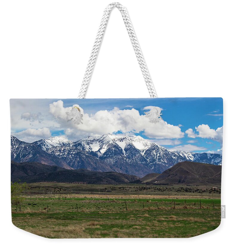 Beauty Weekender Tote Bag featuring the photograph View of Mt. Nebo by K Bradley Washburn