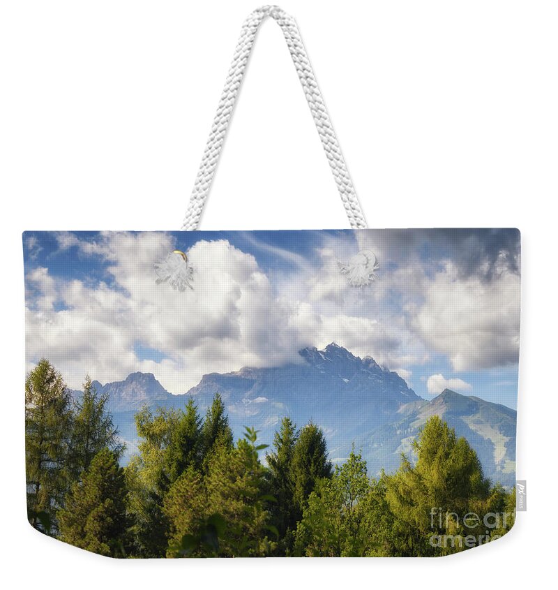 Michelle Meenawong Weekender Tote Bag featuring the photograph View On The Mountain by Michelle Meenawong