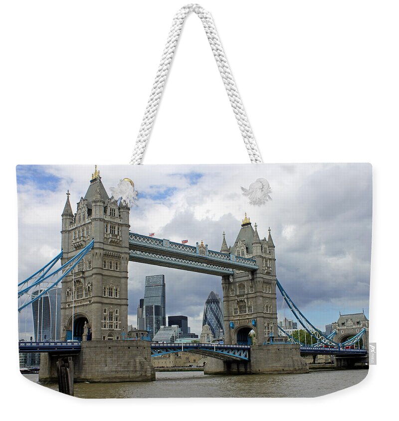 Tower Bridge Weekender Tote Bag featuring the photograph View Through Tower Bridge by Tony Murtagh
