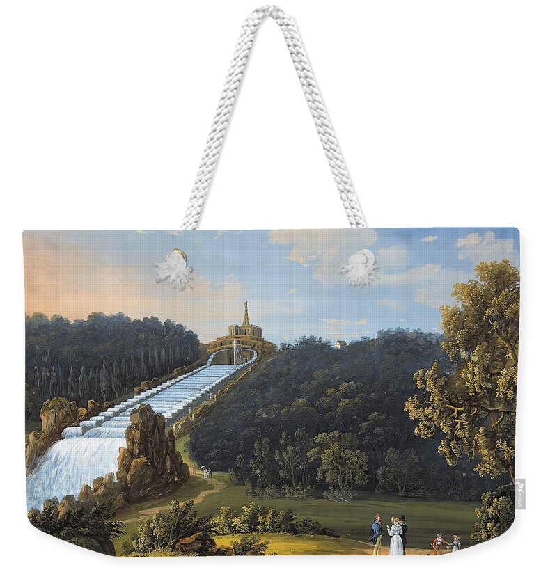 J. H. Martens Weekender Tote Bag featuring the painting Views of the Bergpark Wilhelmshohe by MotionAge Designs