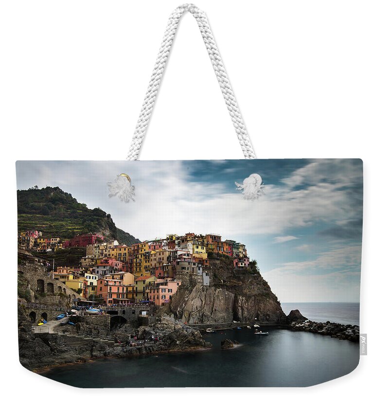Michalakis Ppalis Weekender Tote Bag featuring the photograph Village of Manarola CinqueTerre, Liguria, Italy by Michalakis Ppalis