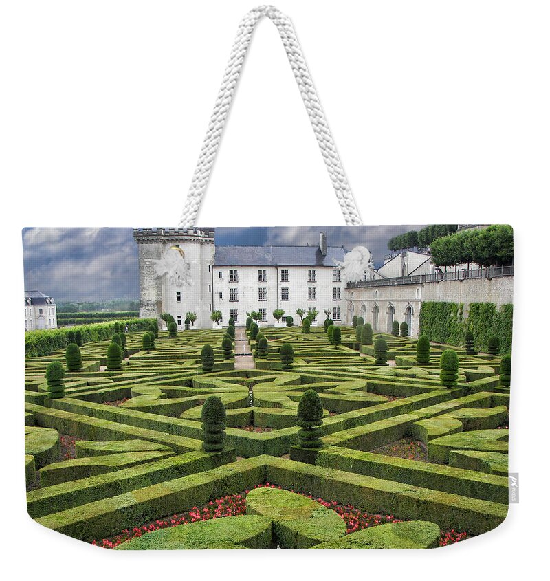 France Weekender Tote Bag featuring the photograph Villandry - Gardens - Chateau by Nikolyn McDonald