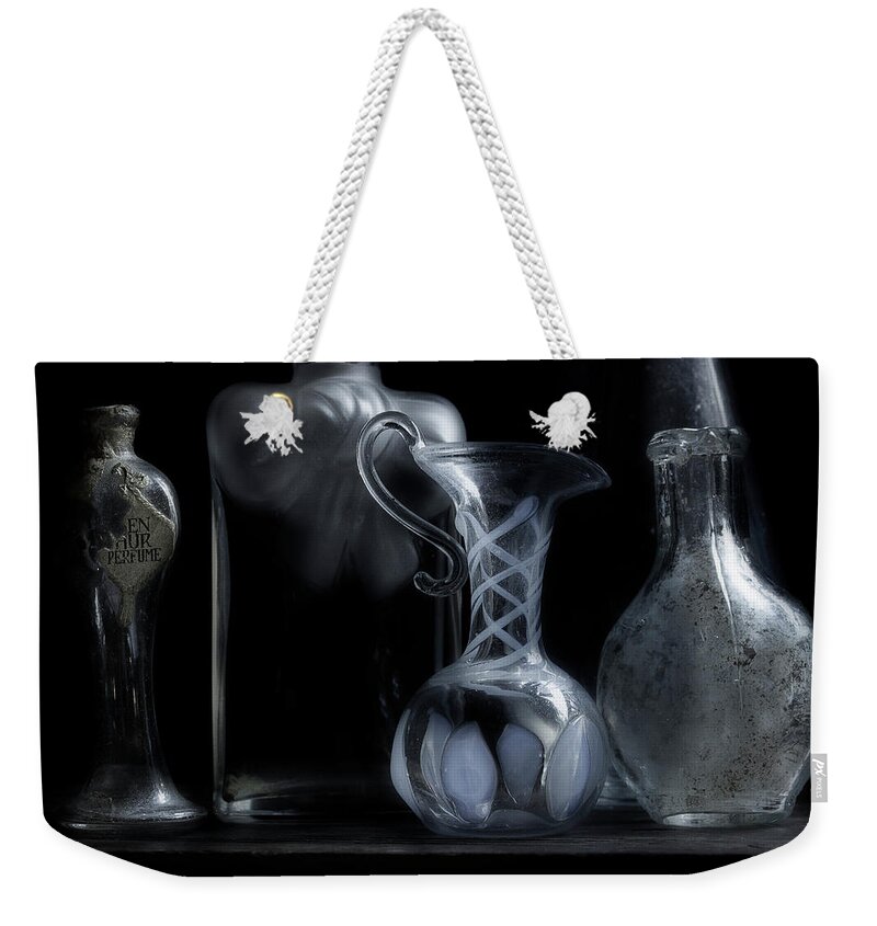 Bottle Weekender Tote Bag featuring the photograph Vintage Bottles 2 by Mike Eingle