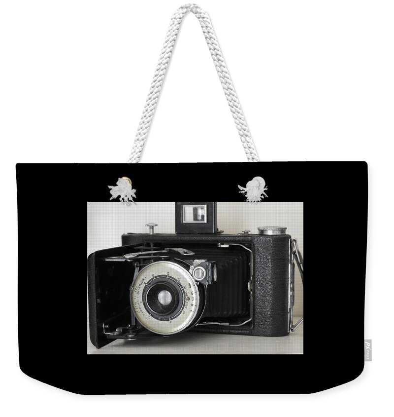 Vintage Weekender Tote Bag featuring the photograph Vintage Camera by Jan Gelders