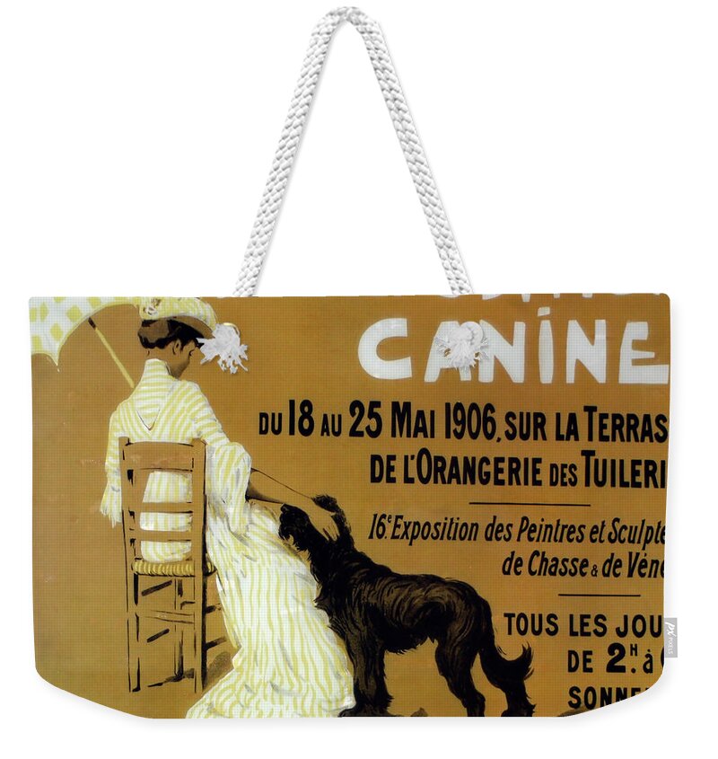 Dogs Weekender Tote Bag featuring the painting Vintage Dog Show by Mindy Sommers
