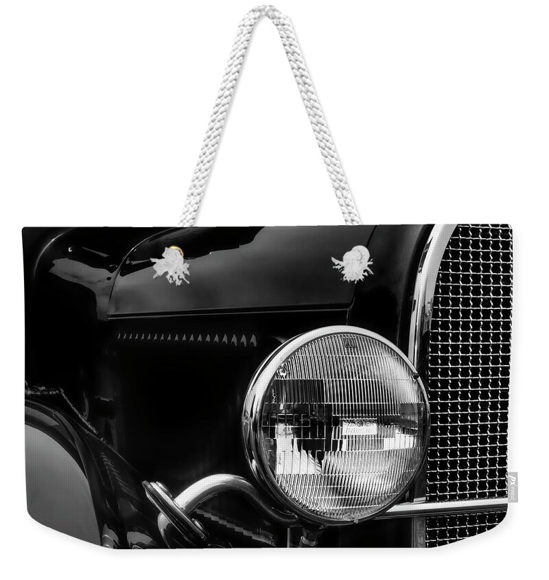 Cars Weekender Tote Bag featuring the photograph Vintage Noir by Mark David Gerson