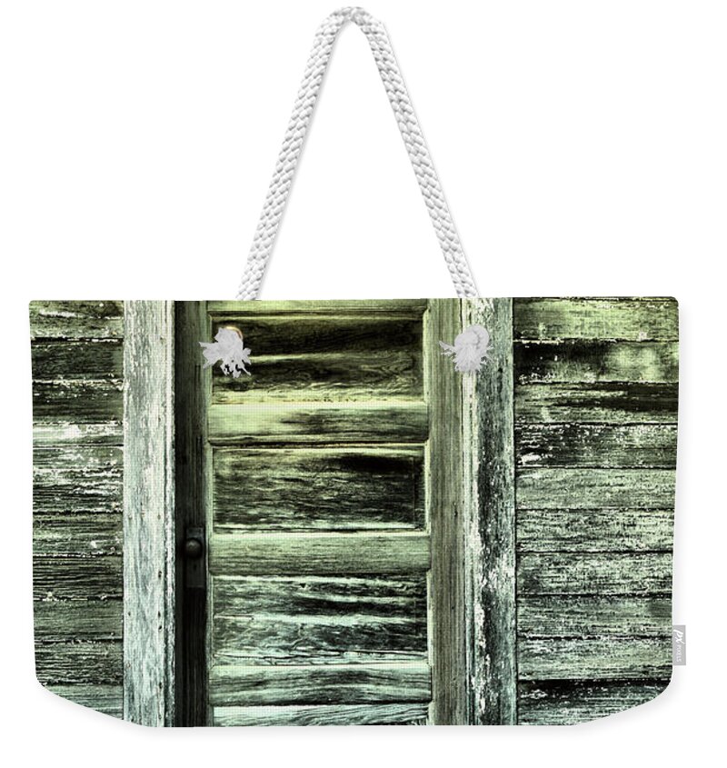 Wood Weekender Tote Bag featuring the photograph Vintage on the other side by Jeff Swan