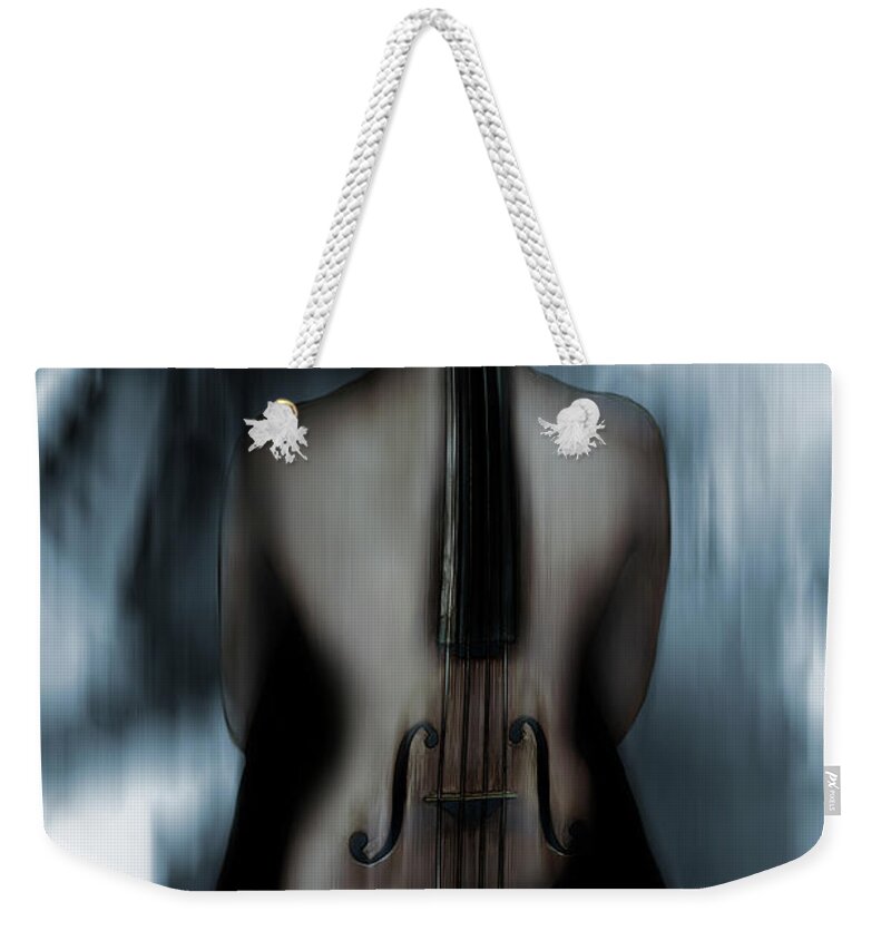 Violin Weekender Tote Bag featuring the painting Violin Lady 04 by Gull G