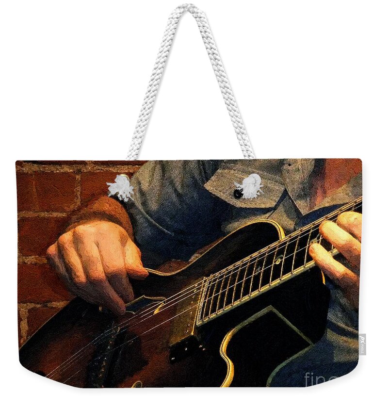 Guitar Weekender Tote Bag featuring the painting Virtuoso by RC DeWinter